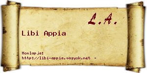 Libi Appia névjegykártya